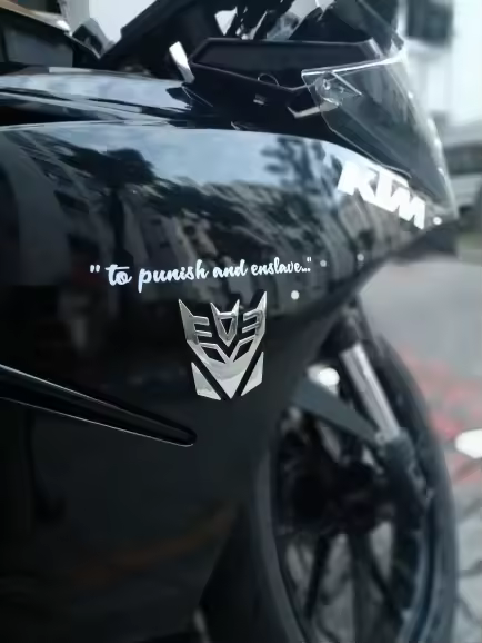 Pegatina de aluminio 3D de Decepticons modelo 1 (Transformers)
