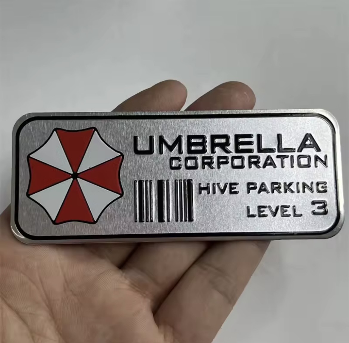 Pegatina de alumnio de Umbrella Corporation modelo 2 (Resident Evil)
